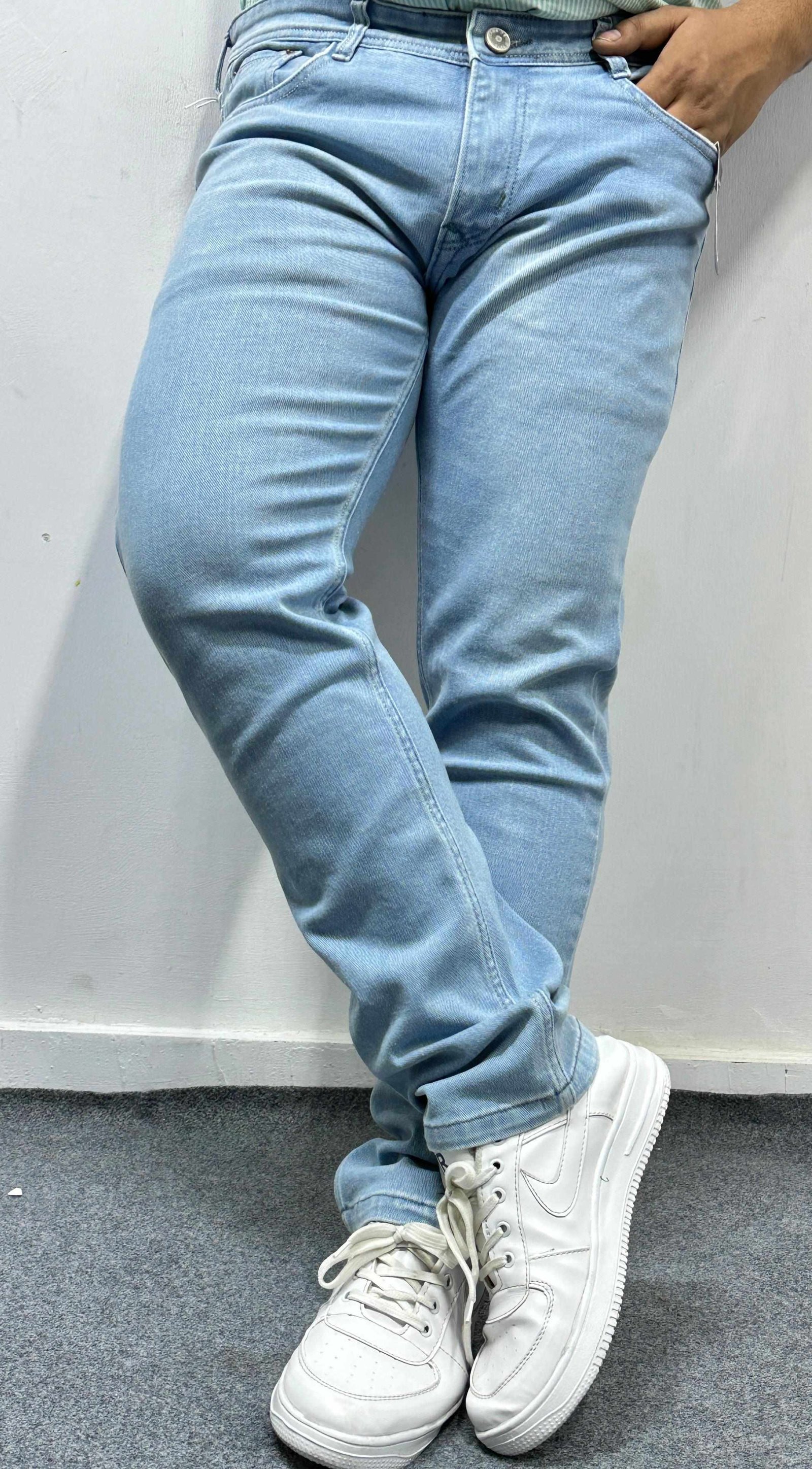 Regular Fit Stretchable Flat Finish Jeans