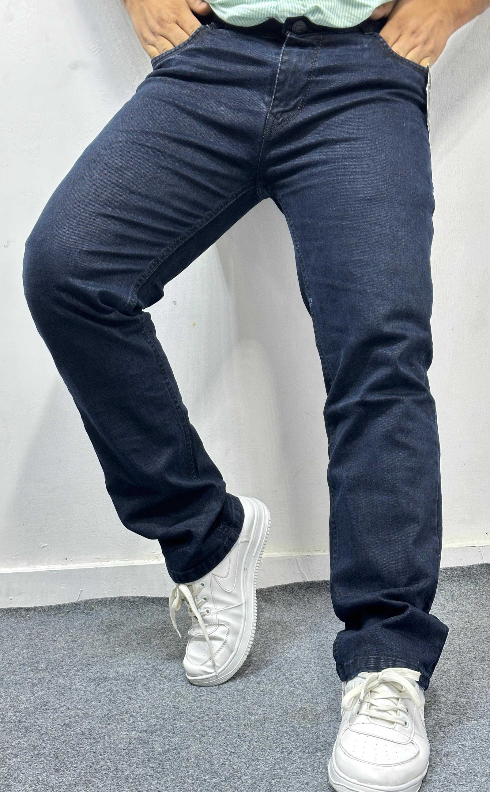 Regular Fit Stretchable Flat Finish Jeans