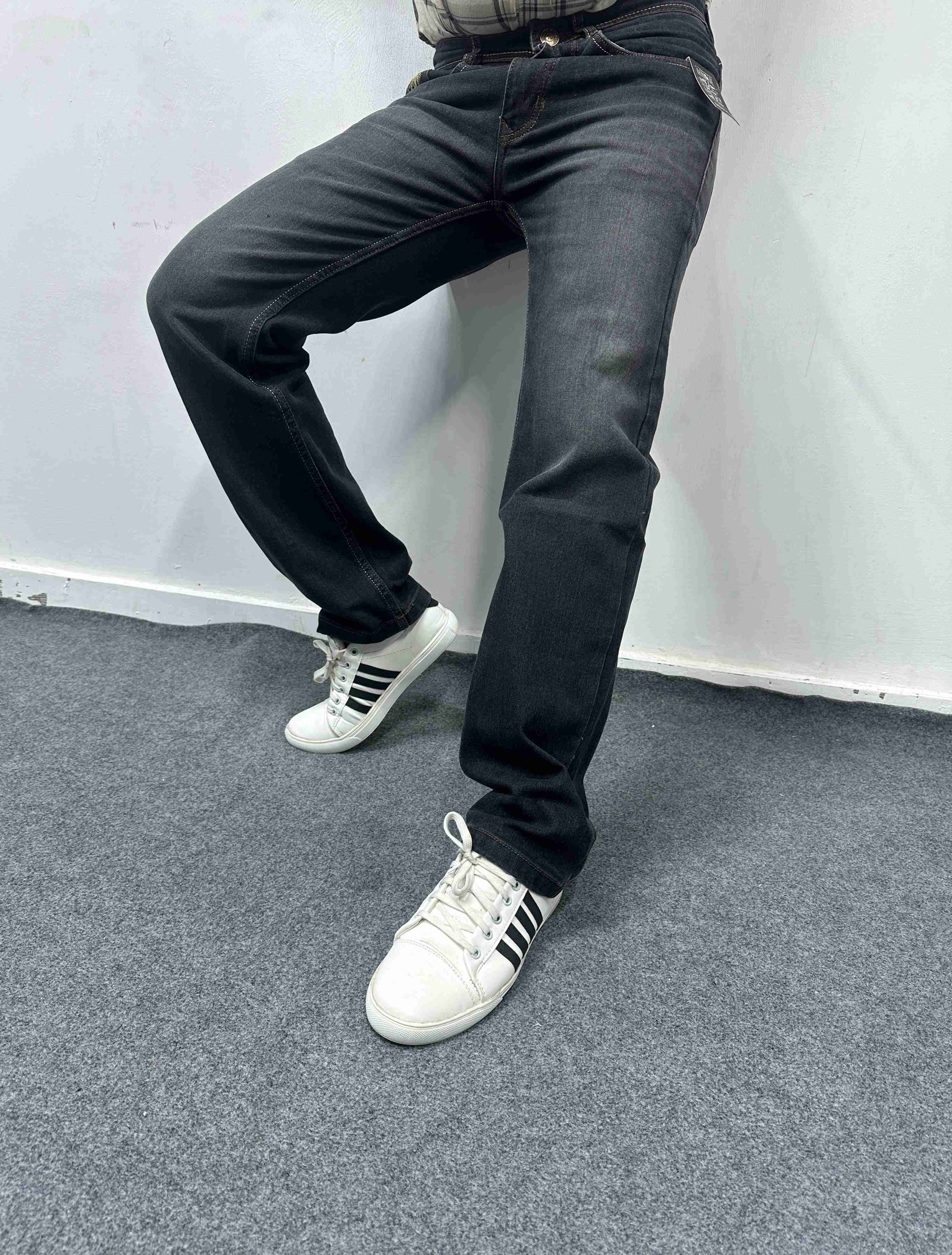 Straight Fit Stretchable Flat Finish Jeans