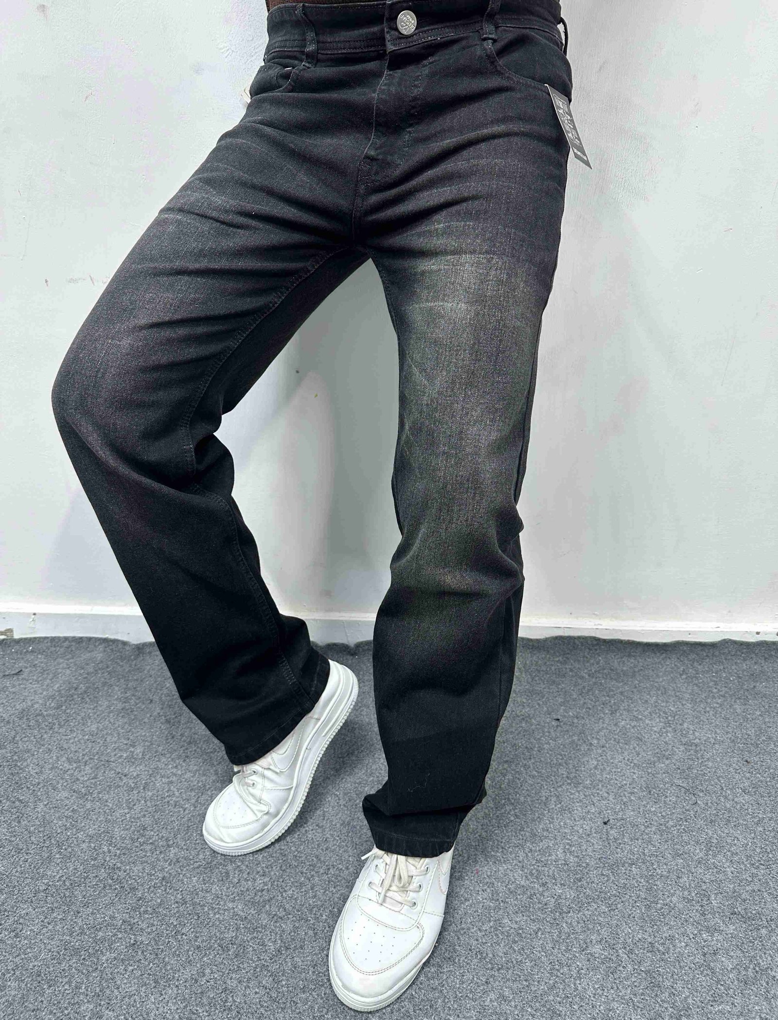 Straight Fit Stretchable Flat Finish Jeans